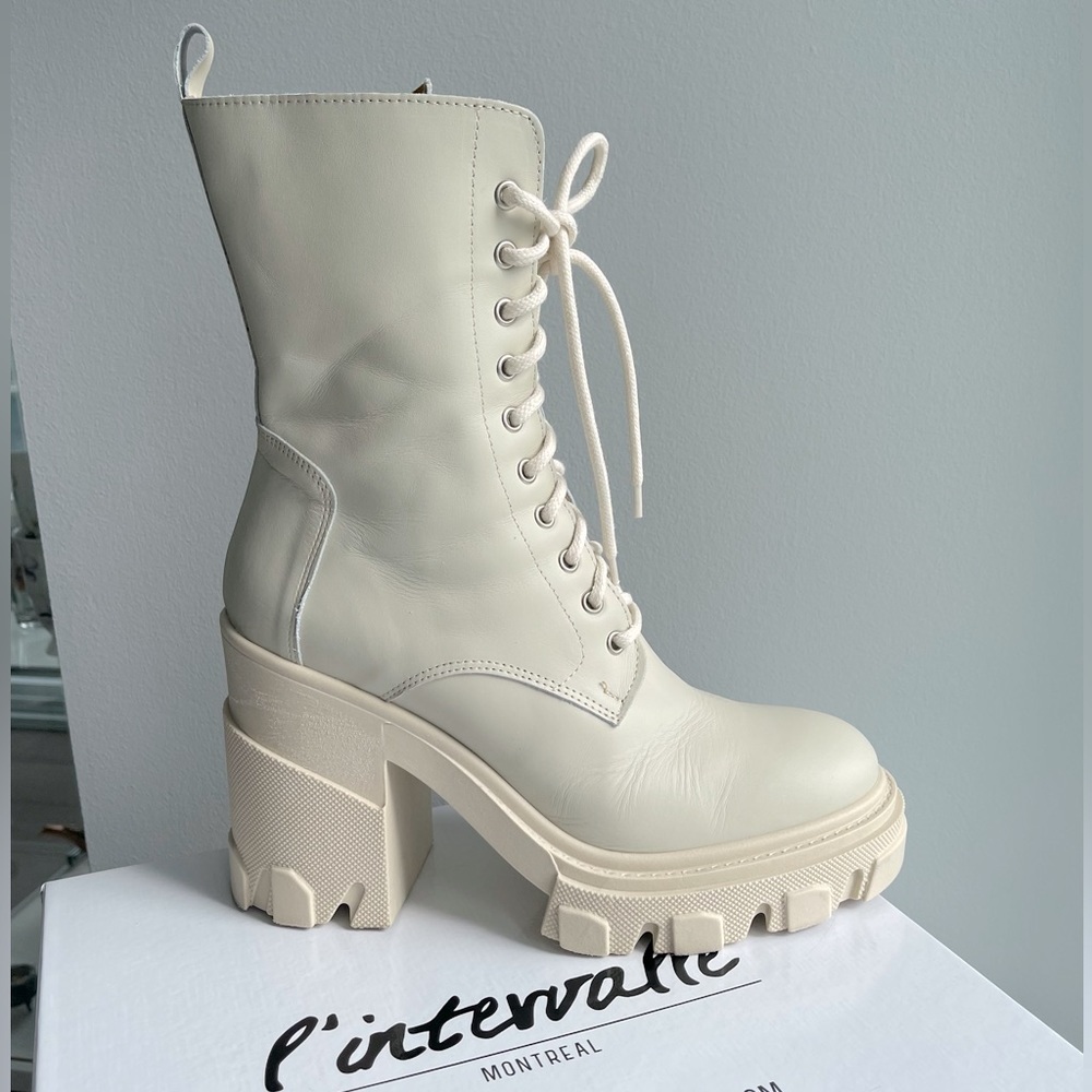 Parksville Beige Leather Boots (Made in Italy) - Picture 3 of 11